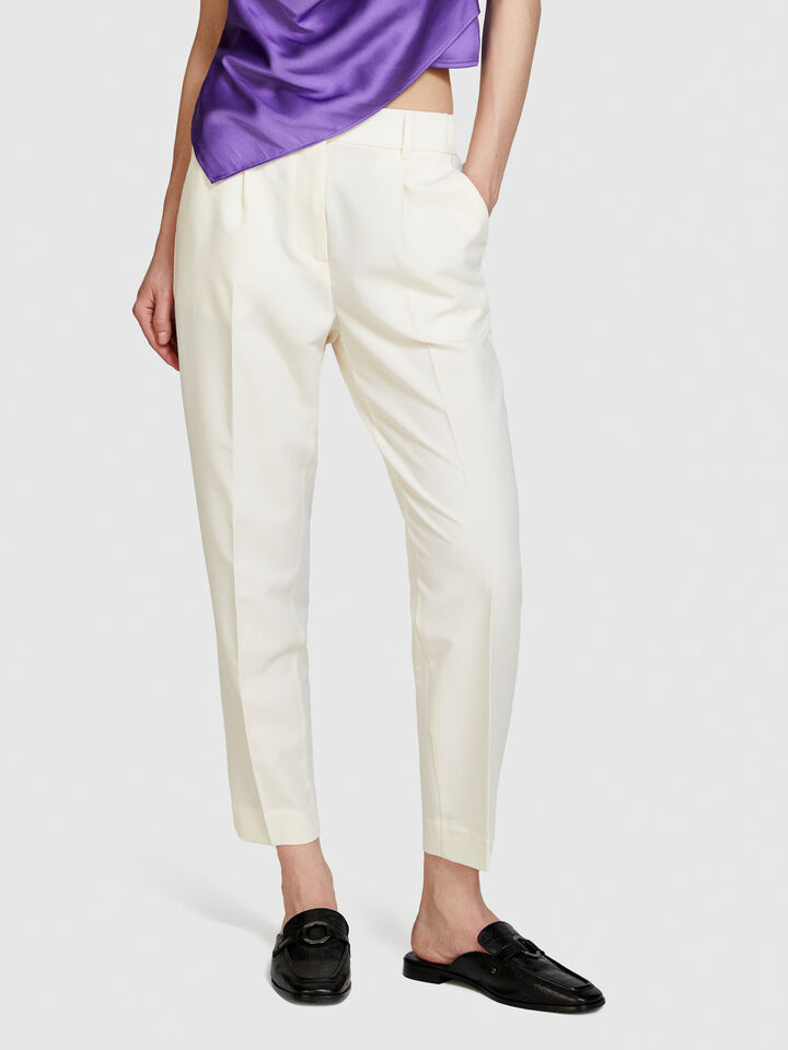 Solid color joggers - women's joggers - Creamy White | Sisley image number 4